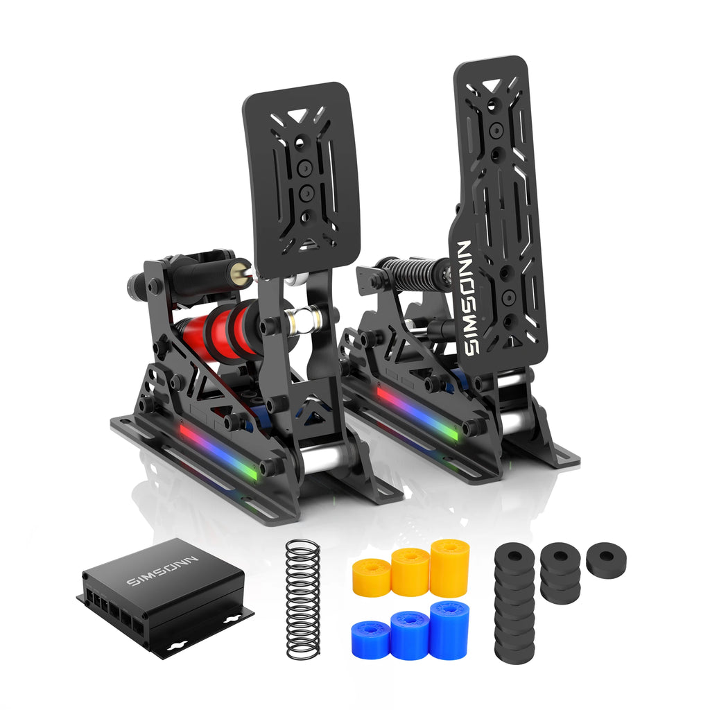 SIMSONN PRO X Ultra Sim Pedals PC Sim Racing Simulator Pressure Sensor Load Cell Pedal HE Hydraulic Pedal for PC Cockpit Pedal