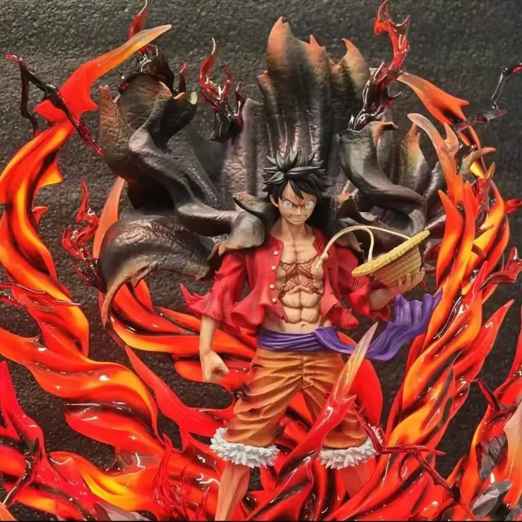 38cm One Piece Straw Hat Group Domineering Color Domineering Luffy's Limited GK Statue Figure Model