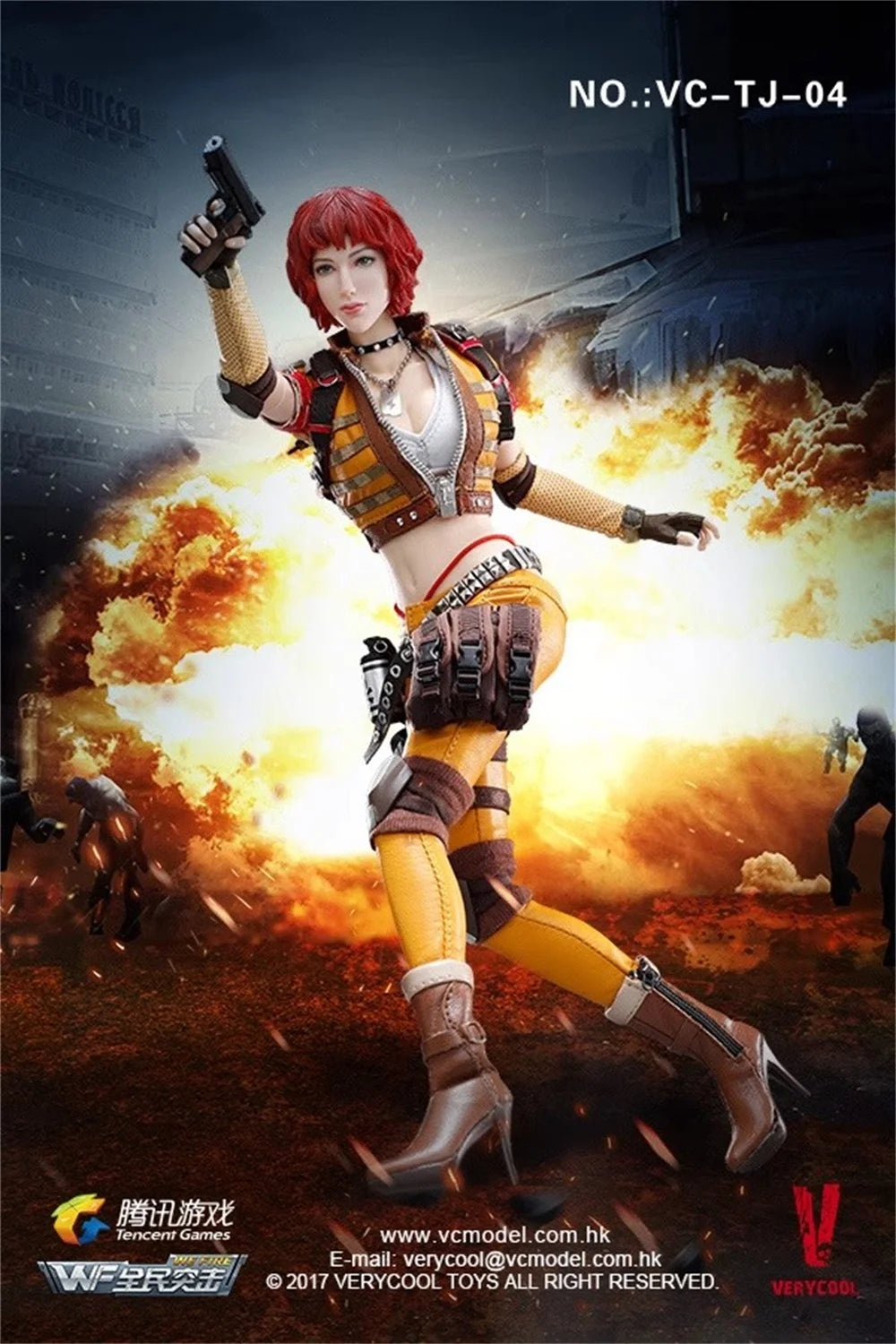 VERYCOOL VC-TJ-04 Female Girl Killer Game Elements Full Set Moveable Action Figure Gift For Fans Collect About 12” 1/6