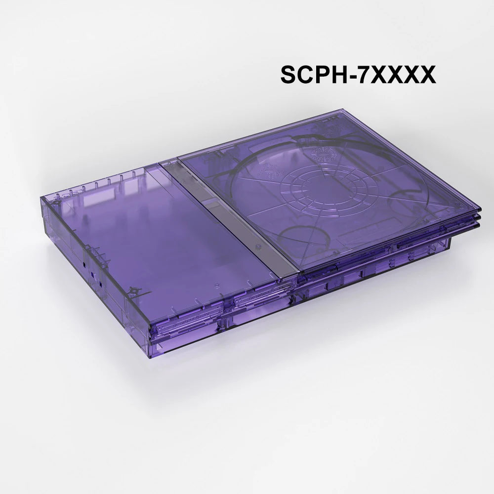 Bitfunx Transparent Replacement Shell Full Housing Case for PlayStation2 Slim for PS2 Slim Game Console