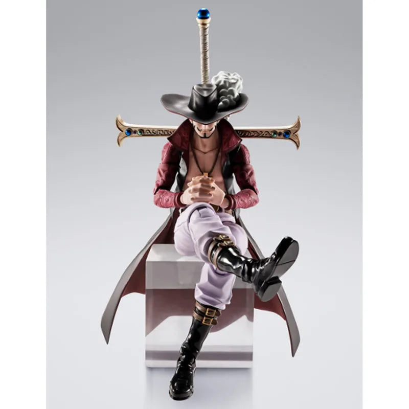 Bandai S.H.Figuarts One Piece Model Kit Genuine SHF Dracule Mihawk Hawkeye Anime Action Figure Collection Model for Toys Gifts