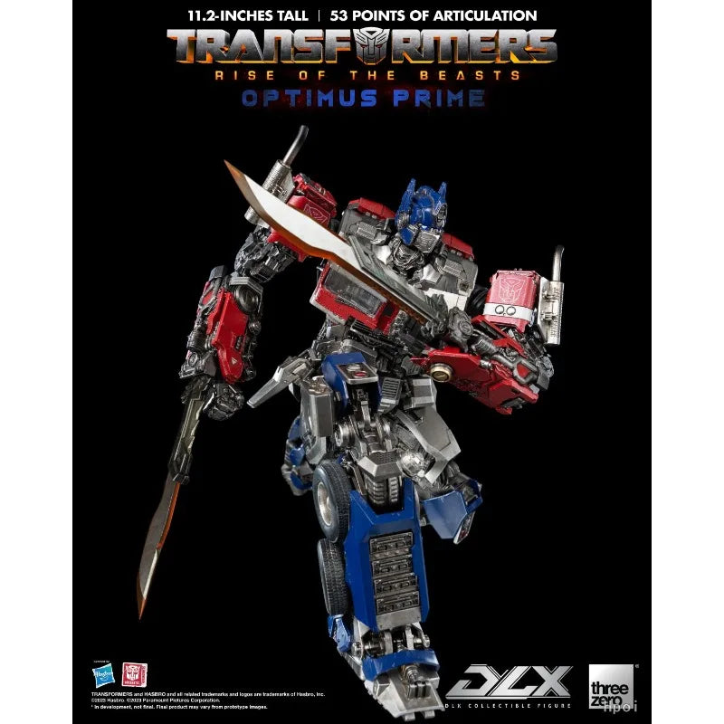 【Hot Sales】Original Threezero DLX TRANSFORMERS: RISE OF THE BEASTS 3Z0432 OPTIMUS PRIME Anime Figure Action Toy Collection Gift