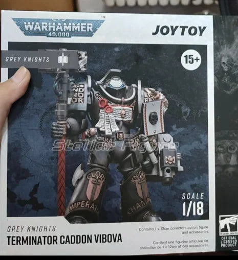 【SF】JOYTOY Warhammer 40K 1/18 Action Figure GREYKNIGHTS TERMINATOR CADDON VIBOVA Model Toys Gifts Collection Ornaments