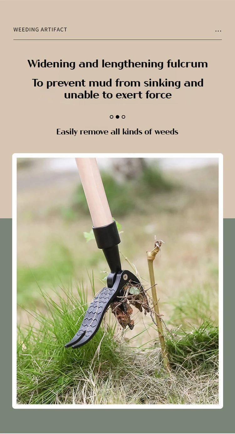Portable standing weeder, manual weeding/pulling/rooting/garden hand tools, single weeder without pole