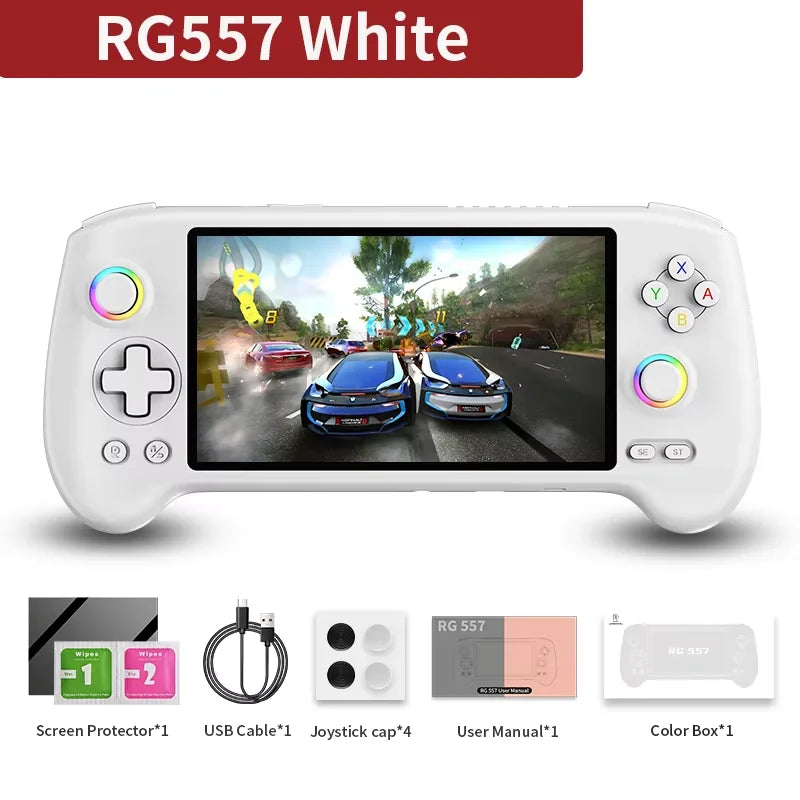 ANBERNIC RG557 RG 557 Retro Handheld Game Console Video Game Consoles 5.48"AMOLED Screen Android 14 Wifi 12G+256G PSP PS2 Gift