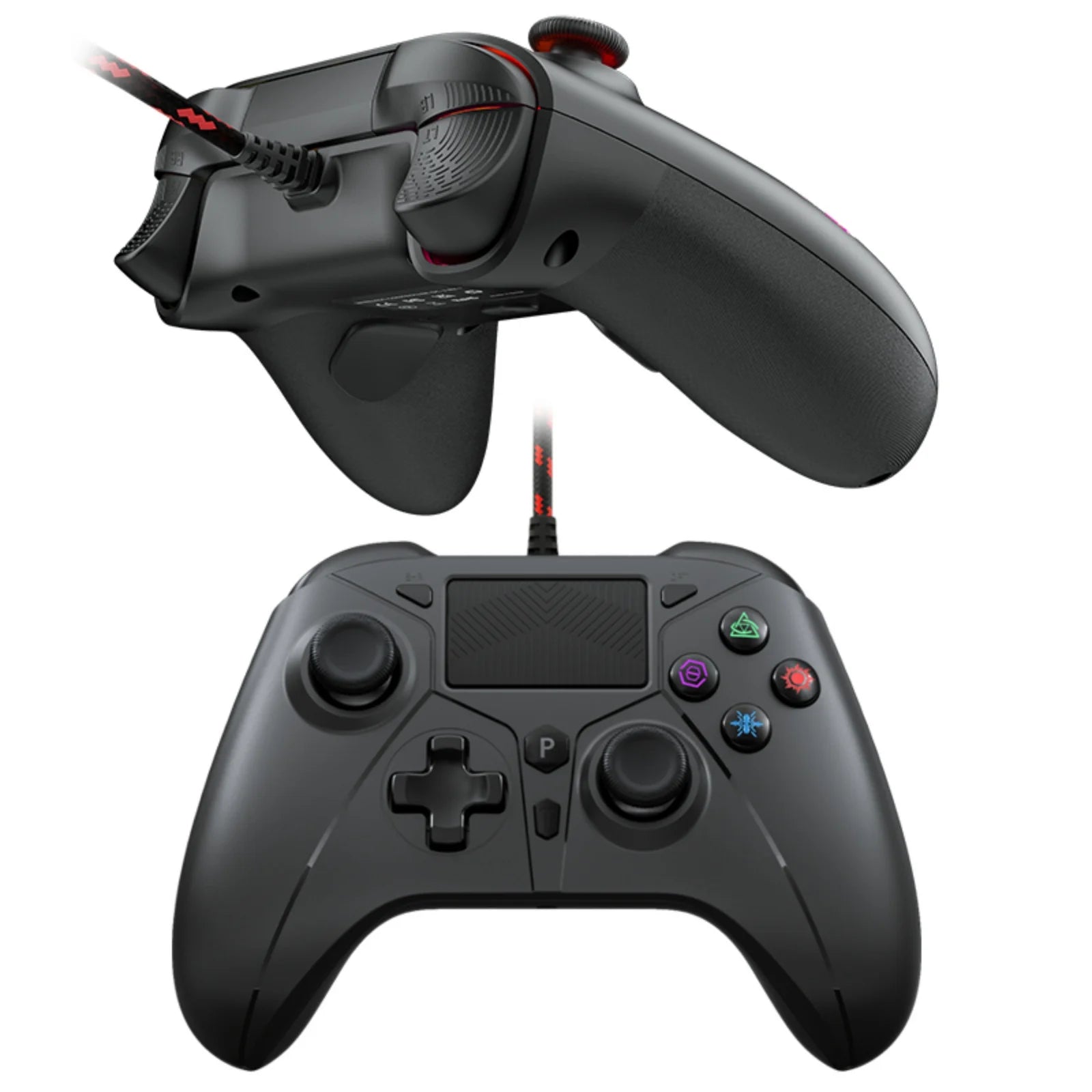 Controller for PS5/PS4 PC/Steam Console Gaming Joystick Turbo Dual Vibration Wired 2m Cable Gamepad Game Remote Control Handle