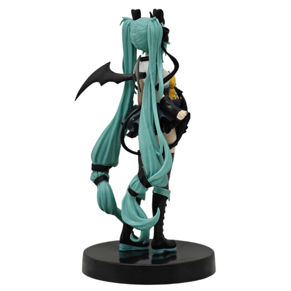 19CM Anime Little Devil Hatsune Miku Handmade Little Raccoon Chuyin Dark Angel PVC Peripheral Model Animation Ornaments Toy Gift