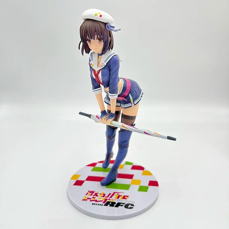 24cm Saekano: How to Raise a Boring Girlfriend Anime Figure Maid Megumi Kato Action Figure Kato Megumi Figurine Adult Doll Toys
