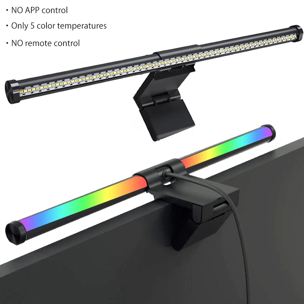 APP/Remote Control LED Monitor Light Bar Computer Screen Hanging Lights Music rhythm Desk RGB Atmosphere Table Lamp  Lighting