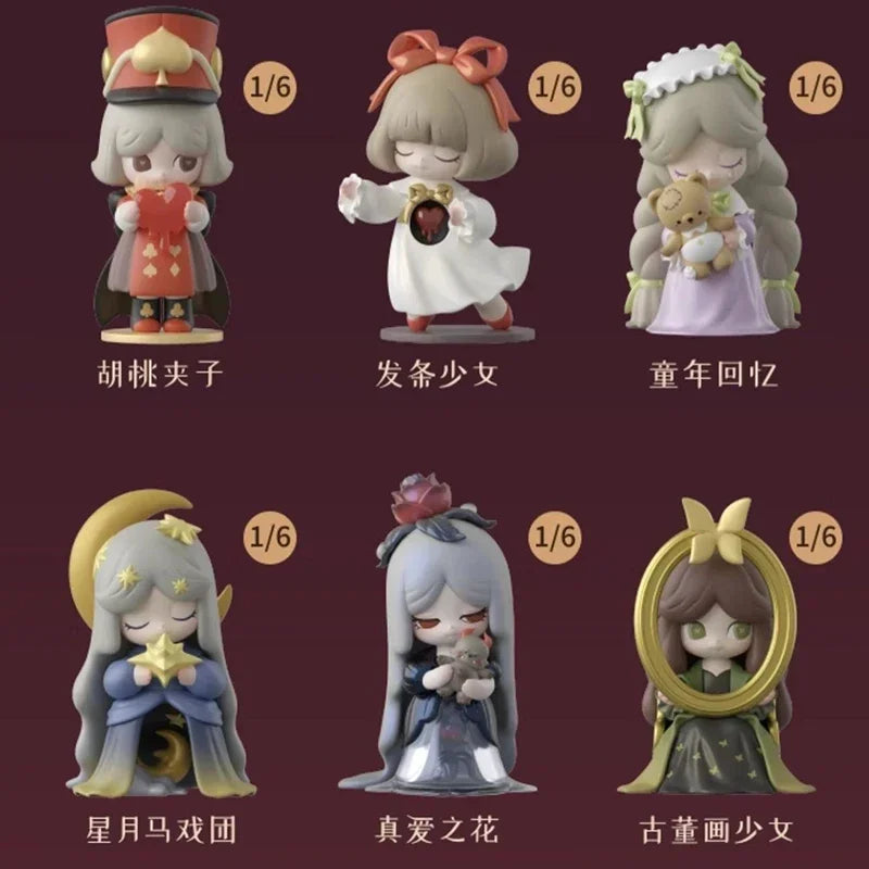 52TOYS Laplly Винтидж Memory Series Blind Box Toys Kawaii Anime Фигурка Caixa Caja Изненада Мистериозна Кутия Кукли Момичета Подарък