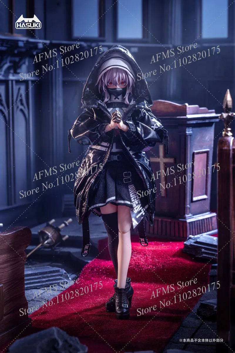 HASUKI PA009 1/12 Scale Collectible Figure Friede Charm Demon Nun Punk Anime Fighting Girl 6inch Women Soldier Action Figure