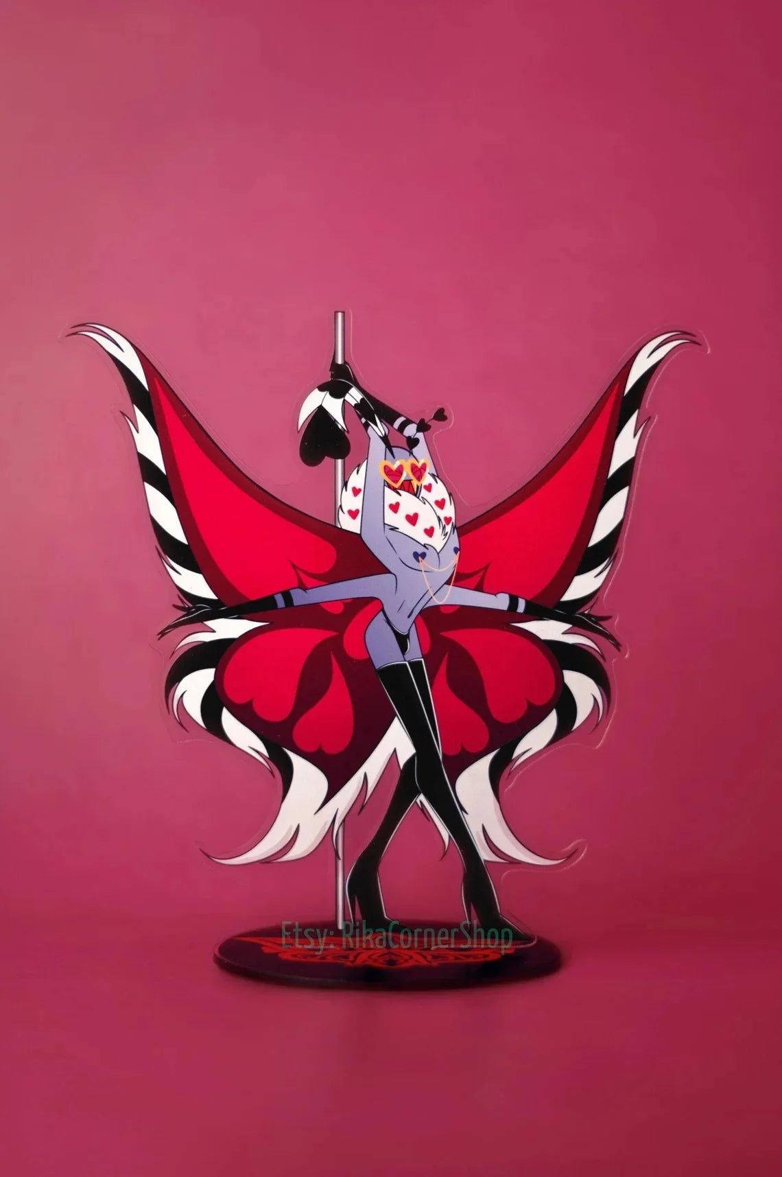 15Cm Creative Desktop Decorations Acrylic Standees for Hazbin Hotel Character Standing Plates Niffty Vaggie Charlie Husk Alastor