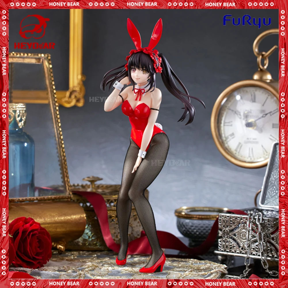 Original Furyu Bicute Bunnies Tokisaki Kurumi Nightmare Action Figure Date Alive Iv Bunny Anime Figure Model Collection Toy Gift