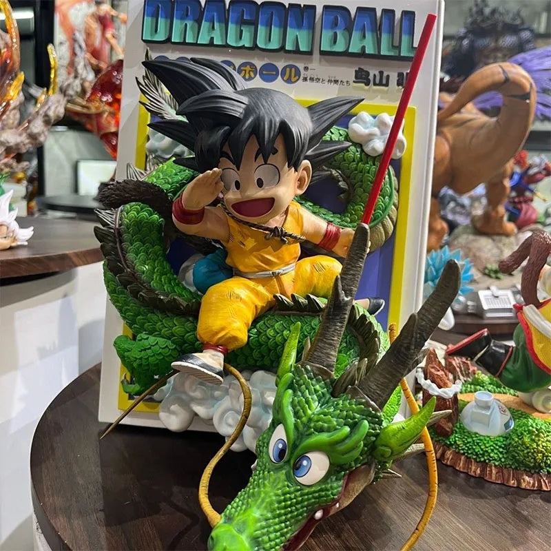 New 30cm Dragon Ball Gk Cartoon Anime Figure Title Page Statue Super Goku Ornament Pvc Model Doll Desktop Collection Toy Gift