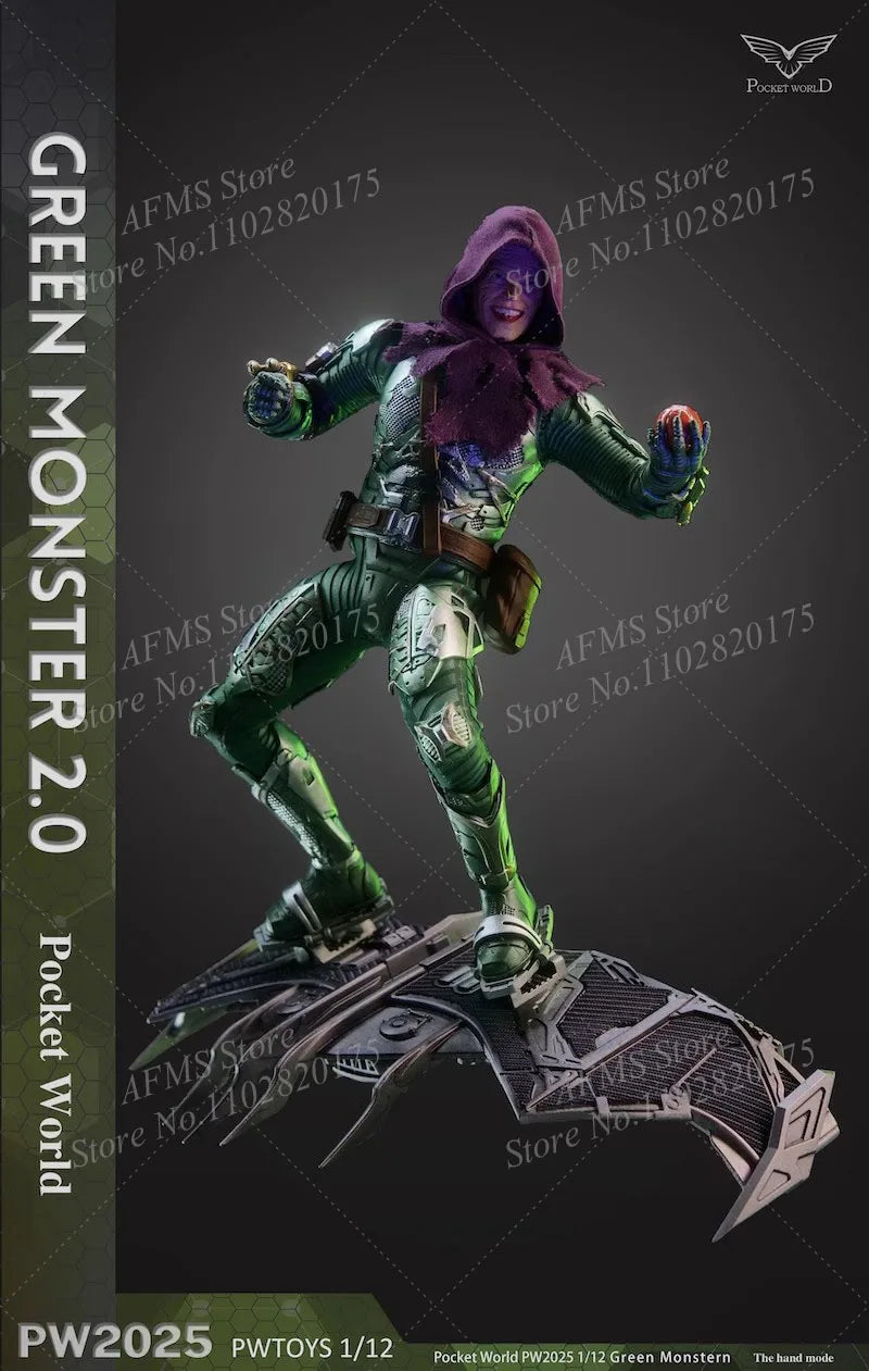 PW2025 1/12 Men Soldier Willem Dafoe Green Monster Villain War Damaged Version Spider-Man No Way Home 6Inch Action Figure