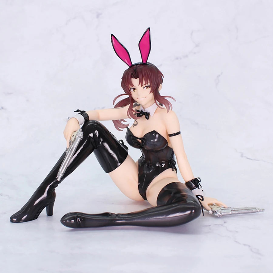 System Service One-Seventh Carat 1/7 BLACK LAGOON Ravy Bunny Girl Ver. PVC 16CM Anime Action Figures Model Collection Toy