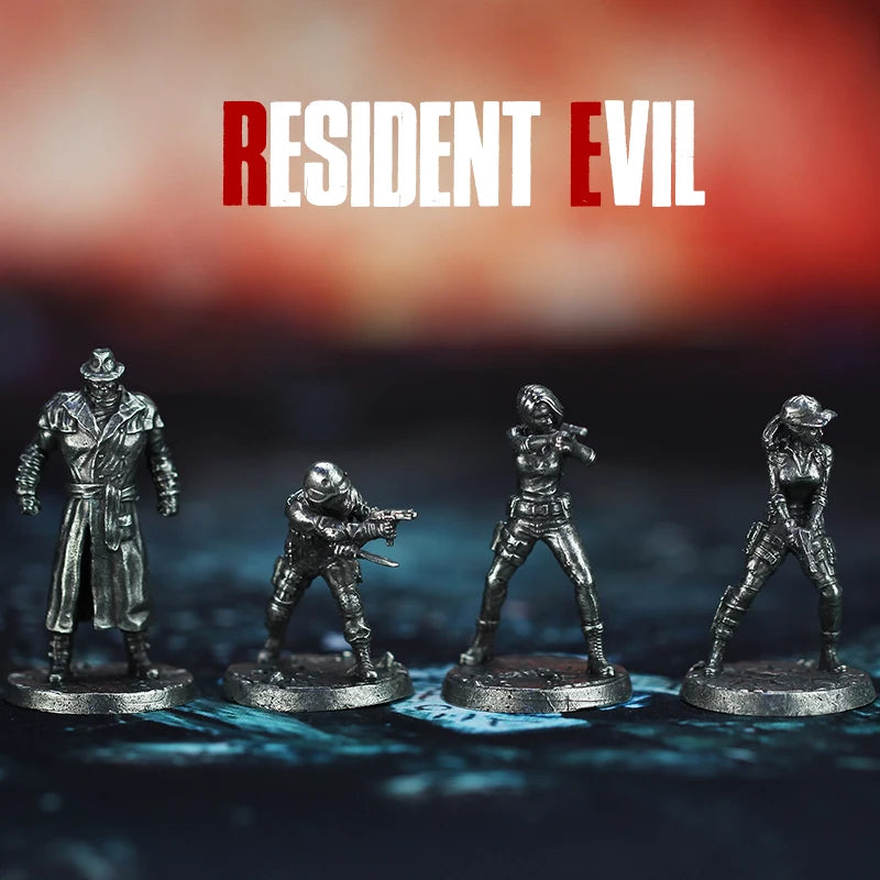 Metall Kupfernickel Resident Evil Soldat Modell Actionfiguren Brettspiel Stück Statischer Zustand Miniatur Ornament Zubehör Spielzeug