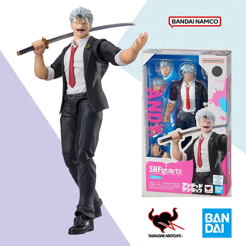 Original box Bandai SHF S.H.Figuarts  ANDY AND FUKO IZUMO action Figure Finished Model Anime Action Toy Gifts for kids In shock