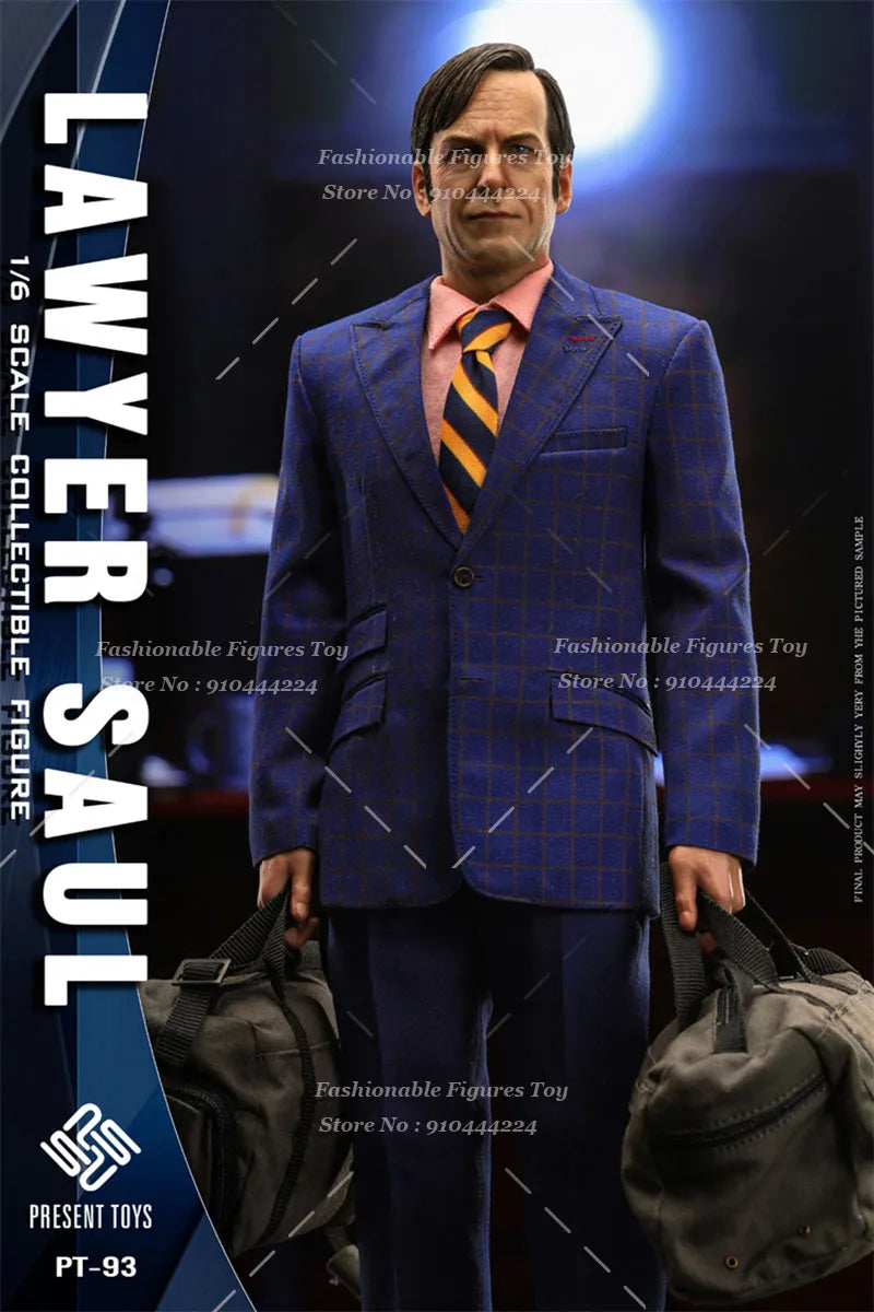 Present Toys PT-sp93 1/6 Male Soldier Lawyer Saul Classic Grid Suit Full Set 12inch Action Figure Model Collection Dolls