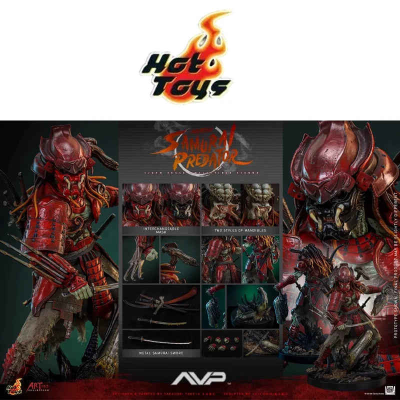 In Stock Original Hottoys Ht 1/6 Ac06 Alien Vs Predator Samurai Predator Action Figures Collectable Model Surprise Toys Gifts