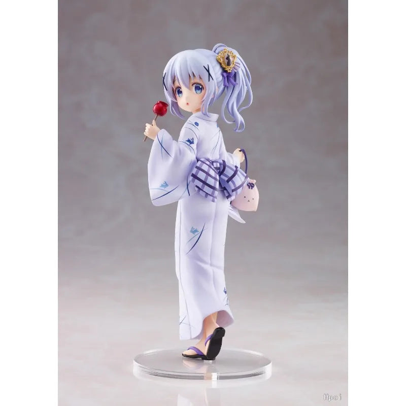 In Stock Original PLUM Is The Order A Rabbit Kafuu Chino BLOOM Summer Festival Ver 1/7 22cm PVC Anime Figure Toy Gift Ornament