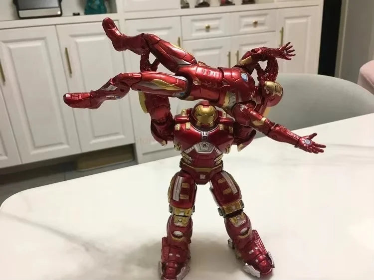 New 17cm Avengers Iron Man Mk44 Hulkbuster Action Figures Mech Iron Man Knuckle Movable Toy Collects Alloy Models Birthday