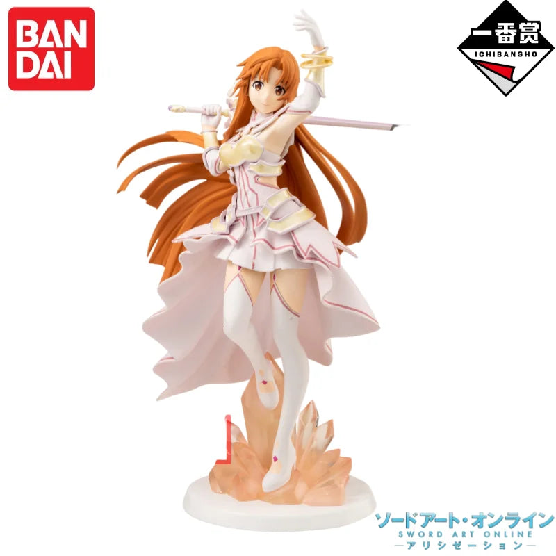 Original Bandai Banpresto Anime Characters Sword Art Online Yuuki Asuna beautiful Collectible Ornaments Model Toys Garage