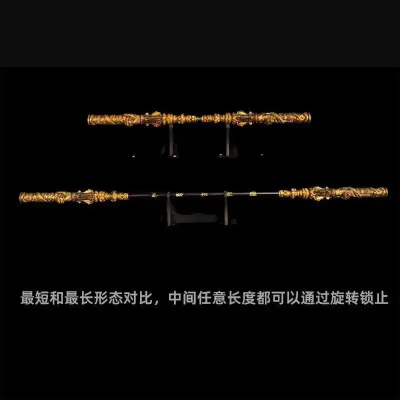 Black Myth Game Wukong Retractable Ruyi Golden Cudgel Jingu Rod Semi Metal Rod Room Decoration Model Toy Xmas Birthday Gift