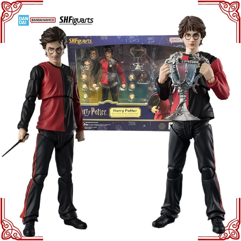 In Stock Genuine Bandai Harry Potter Model Kit SHF Harry Potter The Goblet of Fire Anime Action Figure Collection Finished Model