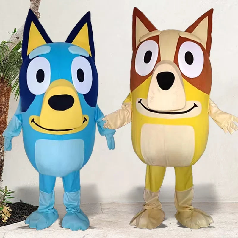 Bluey Bingo Figures Dog Cartoon Doll Costume Adult Walking Cosplay Performance Costume Activity Performance Props Doll Costume