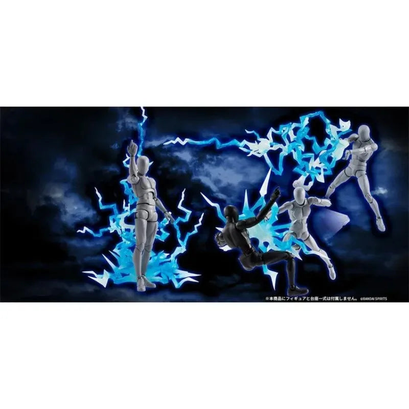 In Stock Bandai Original SHF Soul EFFECT Blue Lightning Effects Accessories Special Effects Anime Action Figures Toys Gifts
