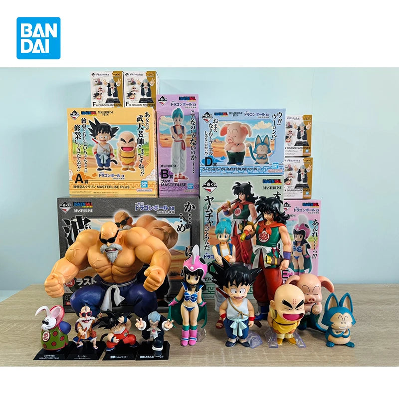 In Stock Bandai Ichiban Kuji Dragon Ball Goku Krillin Yamcha Master Roshi Bulma MASTERLISE Anime figure Models 100% Original