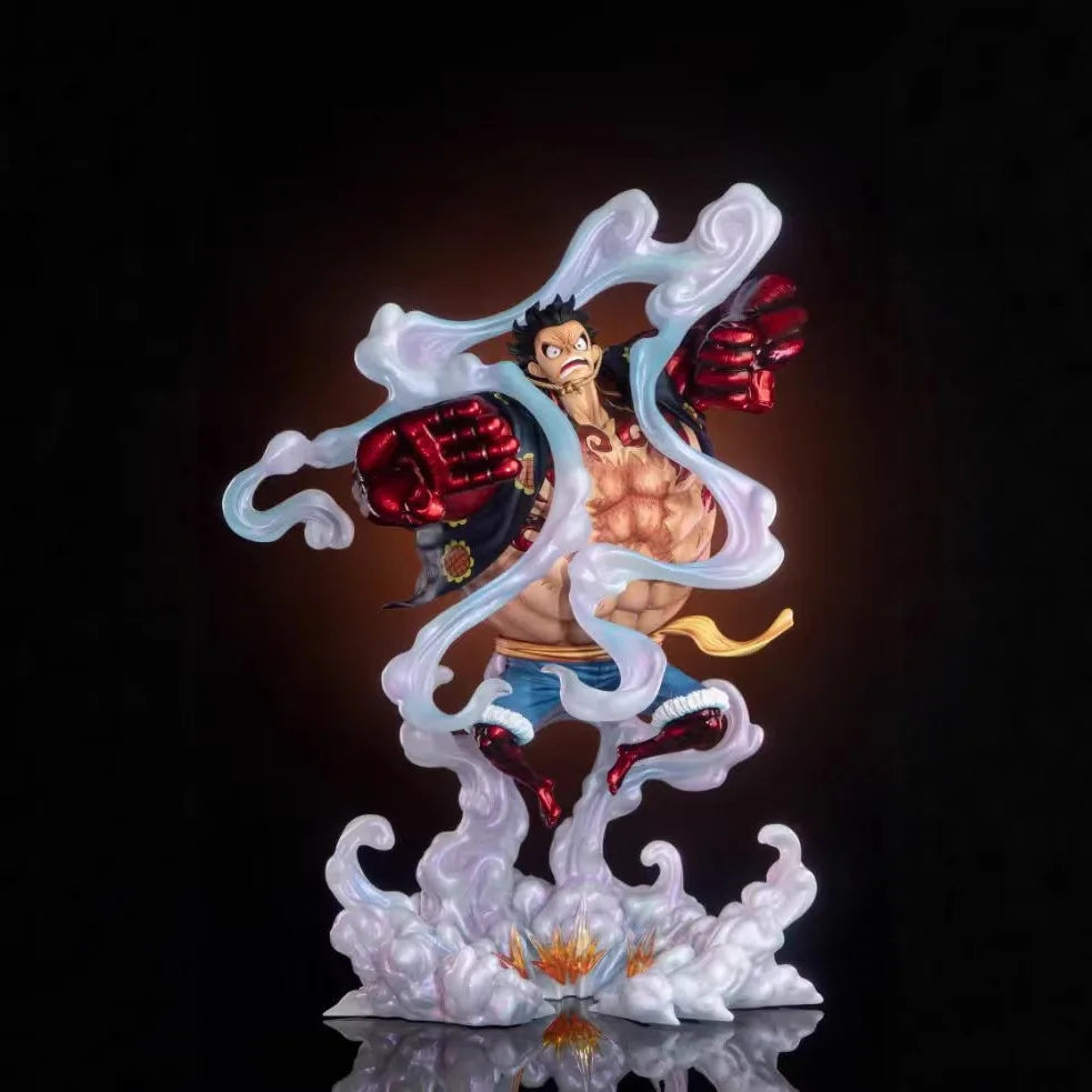 Anime One Piece Monkey D Luffy Gear Fourth Battle Ver. GK PVC Action Figure Game Statue Collection Model Toys Doll Gifts 38cm