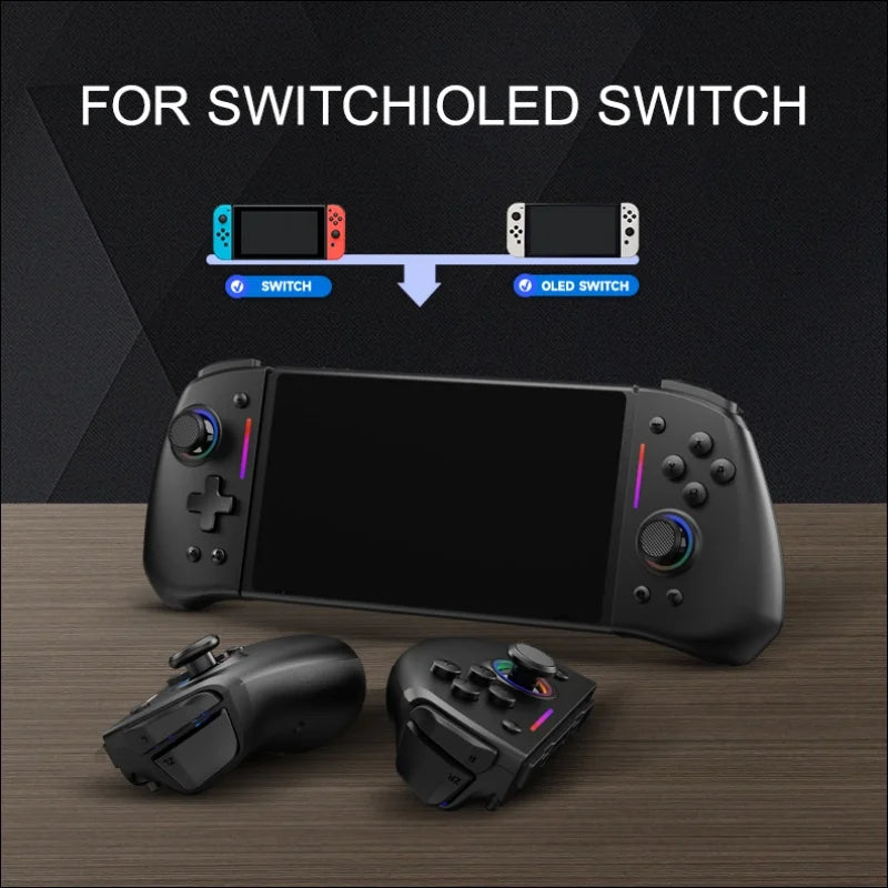 Wireless Gamepad for Switch Joycon Left And Right with Color Lights Six-Axis Body Sense Back Button Wake up Feature for Switch