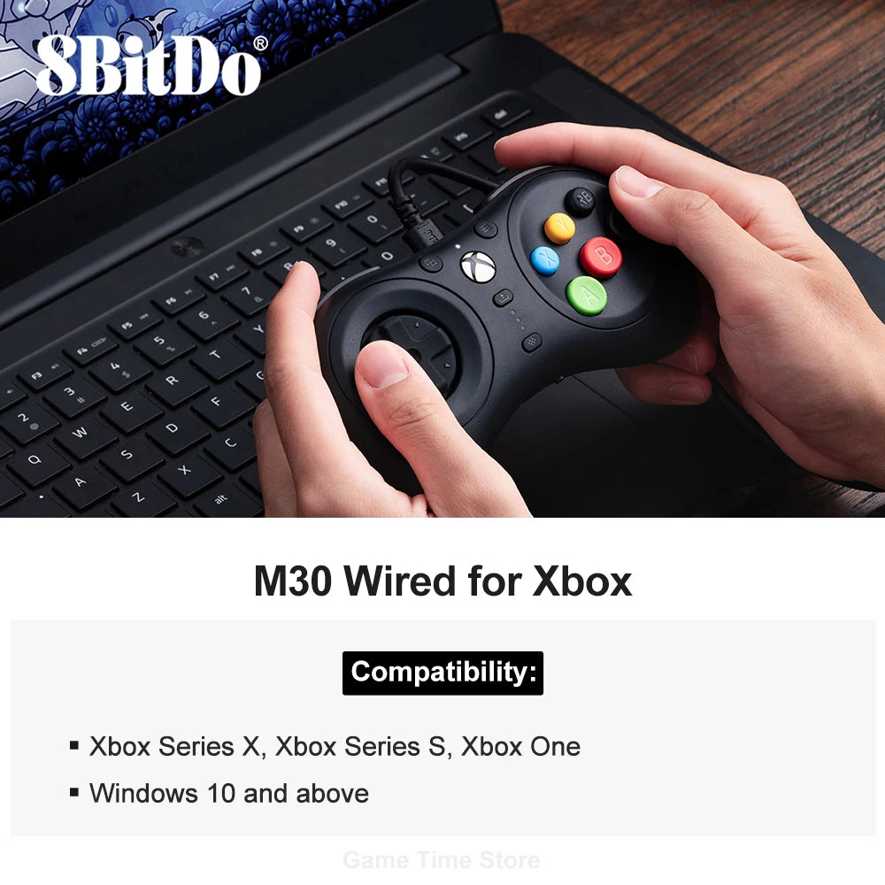 8BitDo M30 Wired Gaming Controller Gamepad for Xbox One Series X S and Windows PC with 6-Button Layout Xbox Officially Licensed