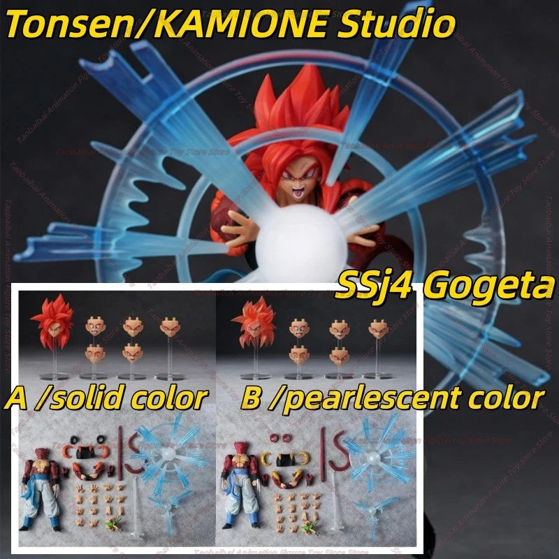 Tonsen/KAMIONE Studio Dragon Ball Series SHF Fusion Warrior SSj4 Gogeta 1/12 Action Figure Anime Character Figure