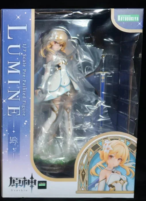 In Stock Kotobukiya Aether Lumine Original Anime Figure 27CM MiHoYo Genshin Impact Traveler Model Doll Collectible Figurine Toy