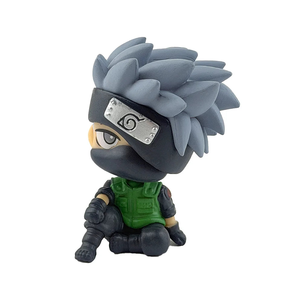 9cm Naruto Anime Figure Naruto Kakashi Action Figure Q Version Kawaii Sasuke Itachi Figurine Car Decoration Collection Model Toy