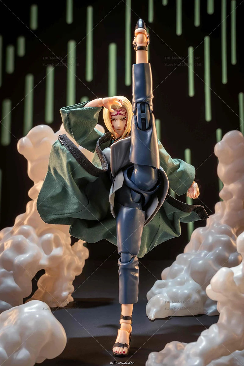 1/12 Scale Female Clothes Cloak NARUTO Tsunade Medical Ninjutsu Japanese Anime For SHF 6-inch Action Figure Soldier Scene