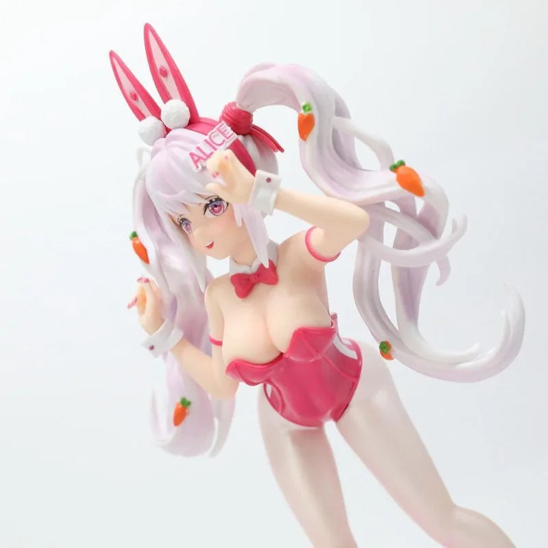 Nikke Alice Bunny Girl Anime Figure - Collectible Model Kit | Desktop Decor + Gift for Anime Fans (Premium Detail, Cute Design)