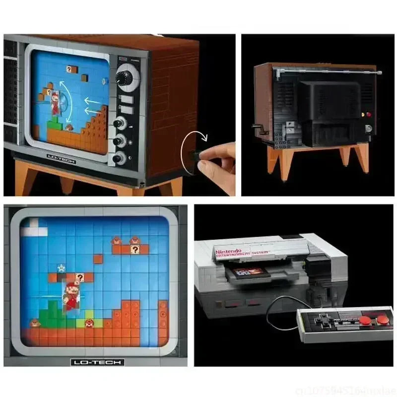 2651 stücke Ideen Super NES TV Spielkonsole Modell Moc Modulare Bausteine ​​Ziegel Action-figuren Pädagogisches Kinder Spielzeug 71374