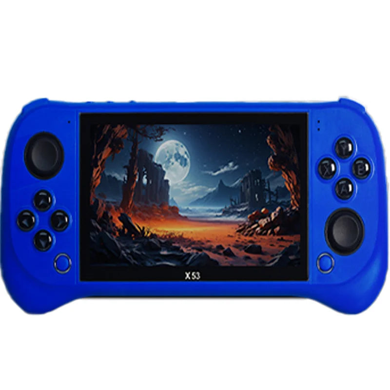 Children's Game Console X53 Handheld Game Console HD 5.1 Inch Large Screen Retro Music Video Playback Watch TV Read E-books
