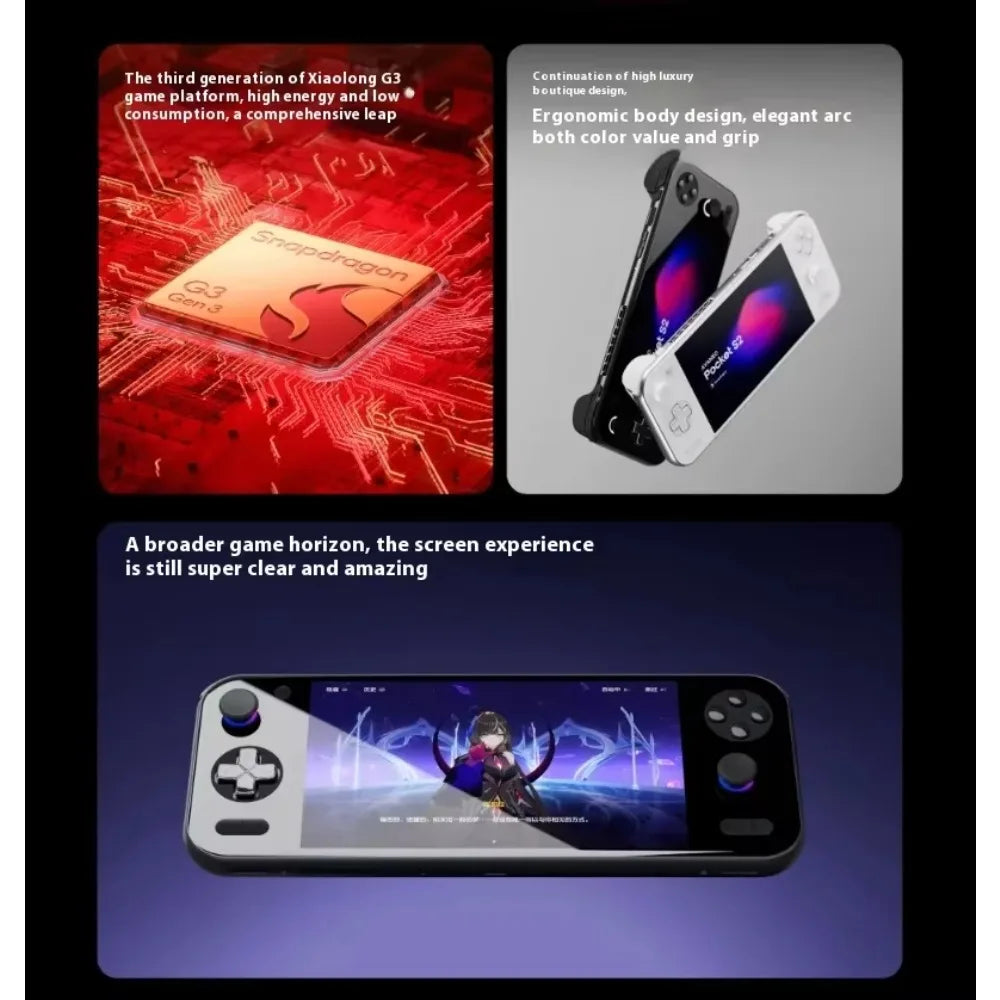 AYANEO Pocket S2 Pro Game Console 6.3Inch 2K IPS Screen Portable Consoles RGB TMR Joystick Hall-Effect Trigger Handheld Console