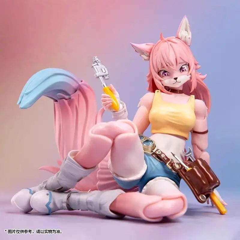 Ladotoys 1/12 Pink Fox Girl Action Figure Leah New 2025 Collectible Toy Magical Candy Land Theme Soldier's Birthday Gift Idea