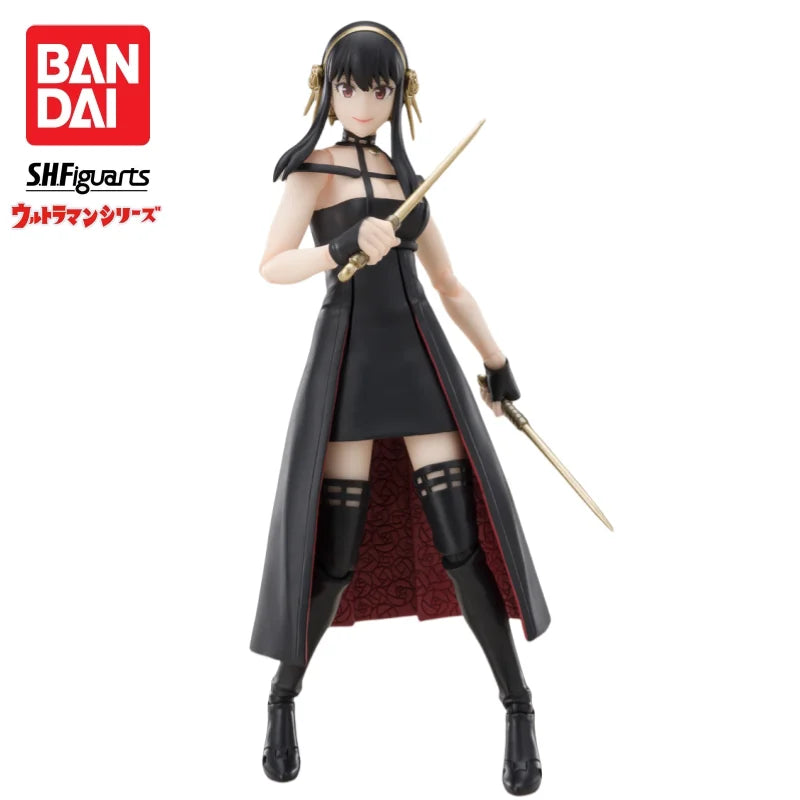 В наличност Bandai SH Figuart Оригинална кукла Spy X Family Yor Forger Чисто нова екшън фигурка в кутия Аниме герои Модел Гараж