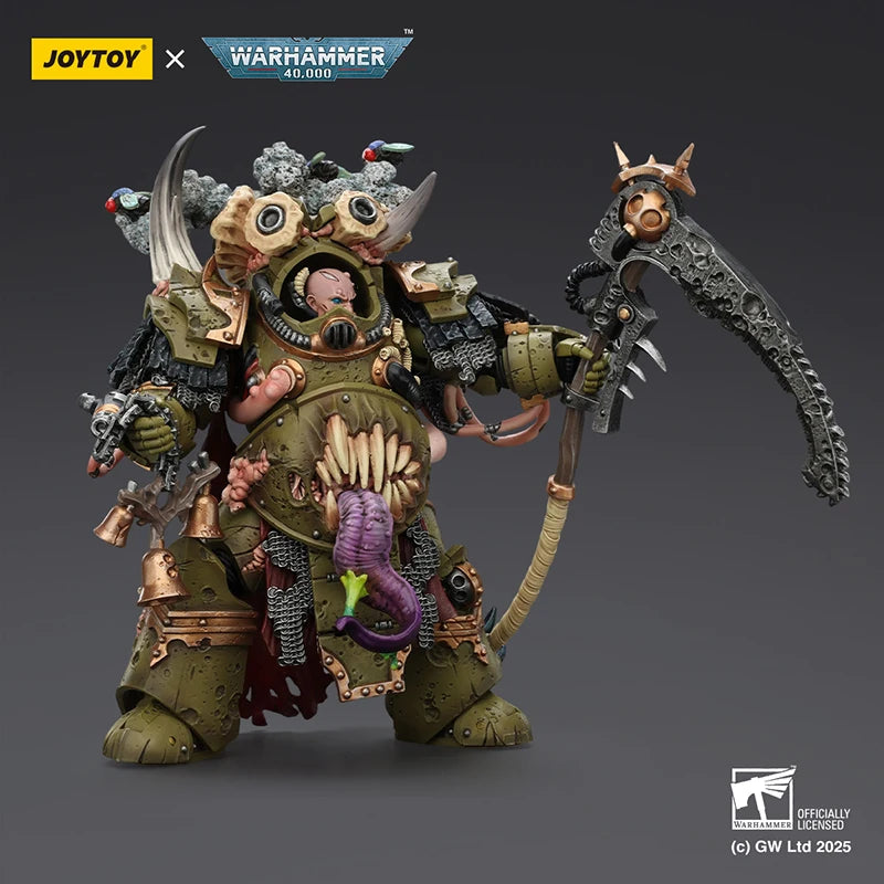 JOYTOY Warhammer 40K 1/18 Death Guard Deathshroud Terminator Champion with Manreaper and Plaguespurter Gauntlets Action Figure