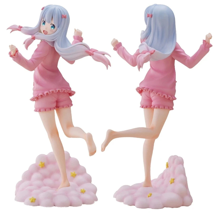 20 см Kawaii момиче фигурка Eromanga учител аниме фигурка розова пижама PVC колекция модел кукла играчки Izumi Sagiri екшън фигурка