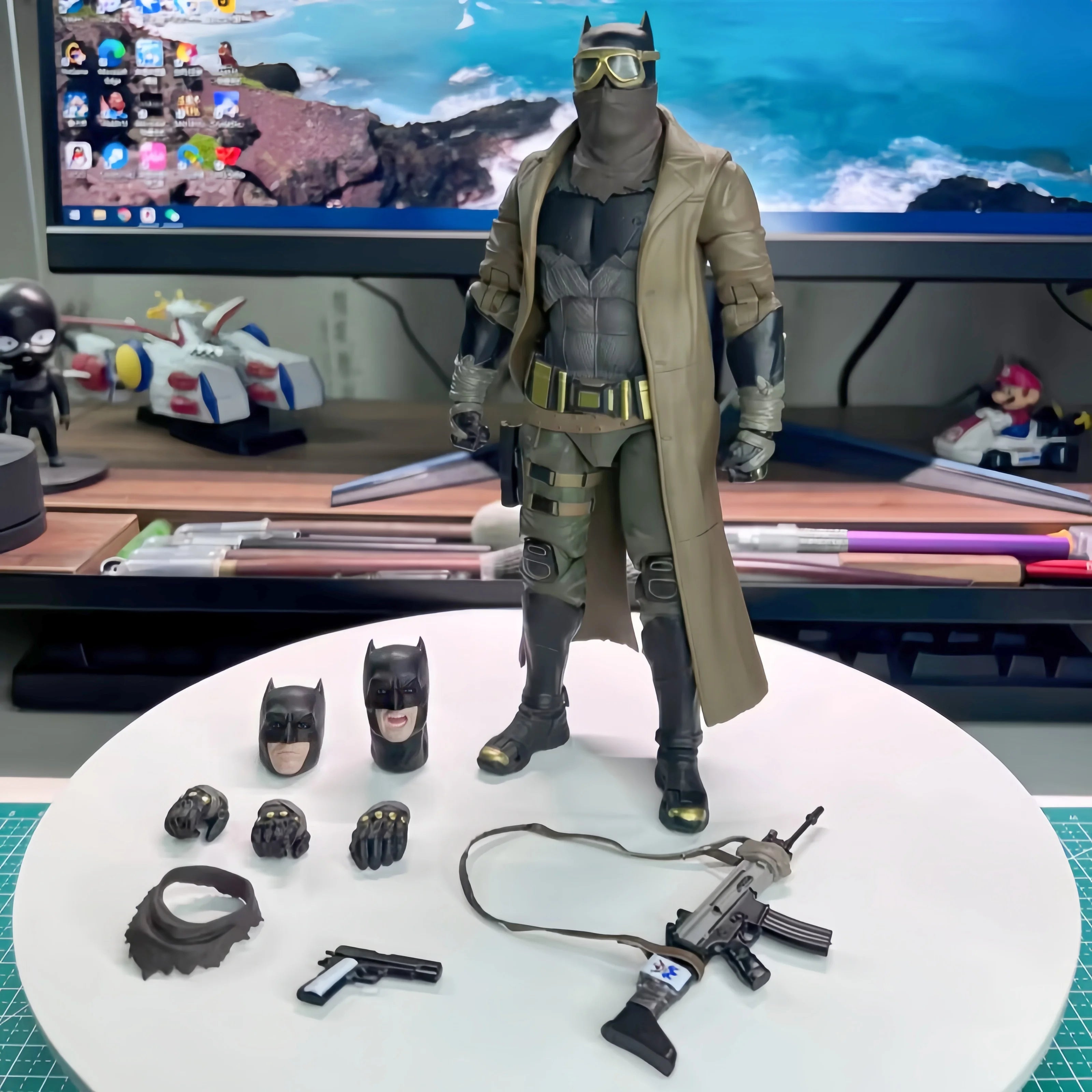 Original Fondjoy 1/9 Knightmare Batman Figure Nightmare Desert Batman Figures Zack Snyder'S Comics The Dark Knight Customized