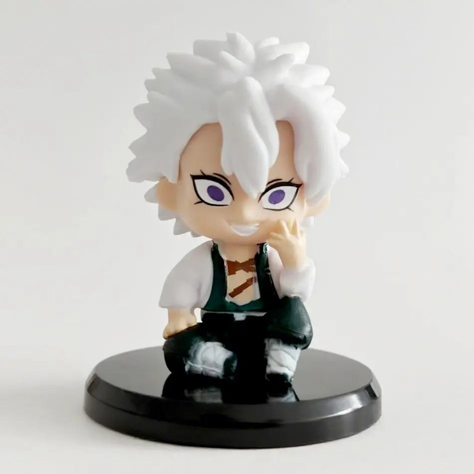 5 Style/Set Q Version Demon Slayer Sitting Ghost Doll Tanjiro Nidouzi Inosuke Zenizu Figure Action Figure Movie Model Toys Doll