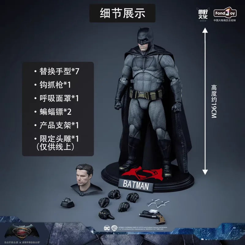 FondJoy Batman Figure Set, Metal Accessories for Enhanced Texture, Poseable Classic Battle Stances, Multiple Armor Versions